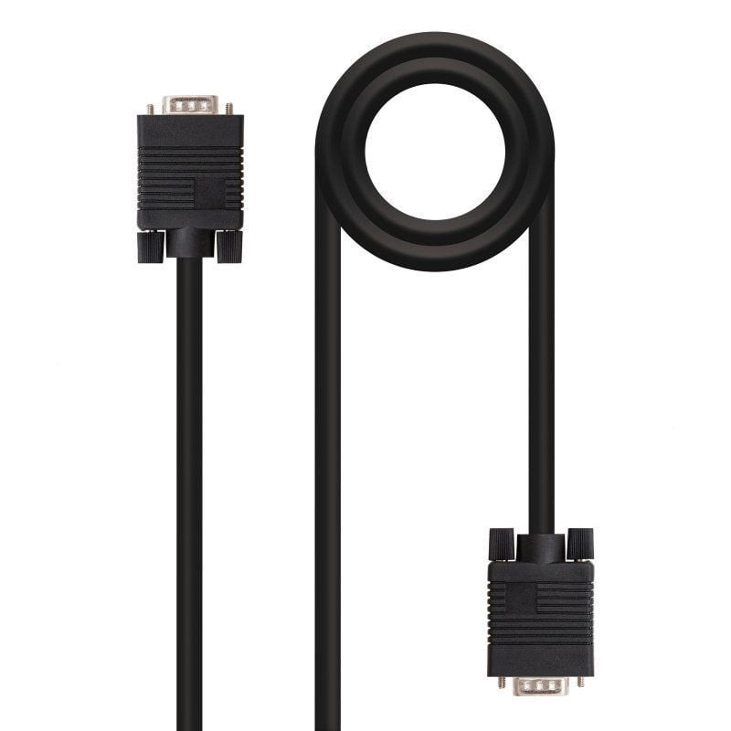 Cable svga nanocable 10.15.1305/ vga macho - vga macho/ 5m/ negro