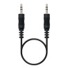 Cable estéreo nanocable 10.24.0100/ jack 3.5 macho - jack 3.5 macho/ 30cm/ negro