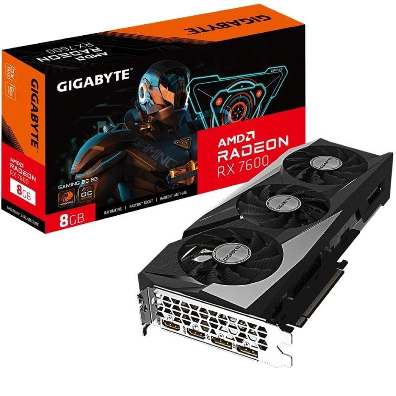 Tarjeta gráfica gigabyte radeon rx 7600 gaming oc/ 8gb gddr6 Tarjeta gráfica gigabyte radeon rx 7600 gaming oc/ 8gb gddr6