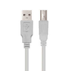 Cable usb 2.0 impresora nanocable 10.01.0104/ usb tipo-b macho - usb macho/ 3m/ beige