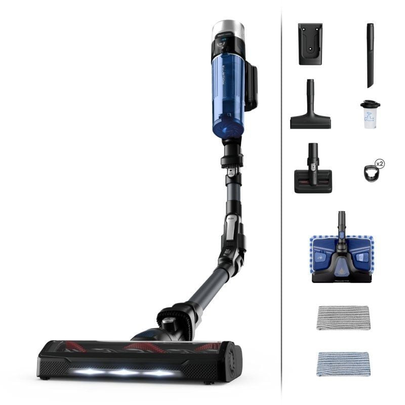 Aspirador escoba con batería rowenta x-force flex 9.60 aqua/ 250w/ autonomía 45 min