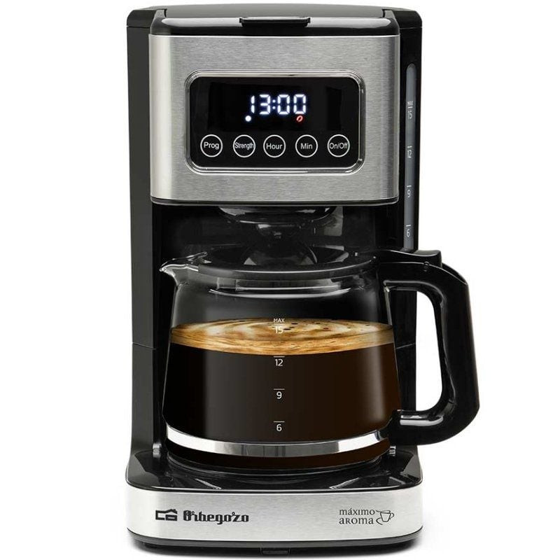 Cafetera de goteo orbegozo cg 6015/ 15 tazas/ negra