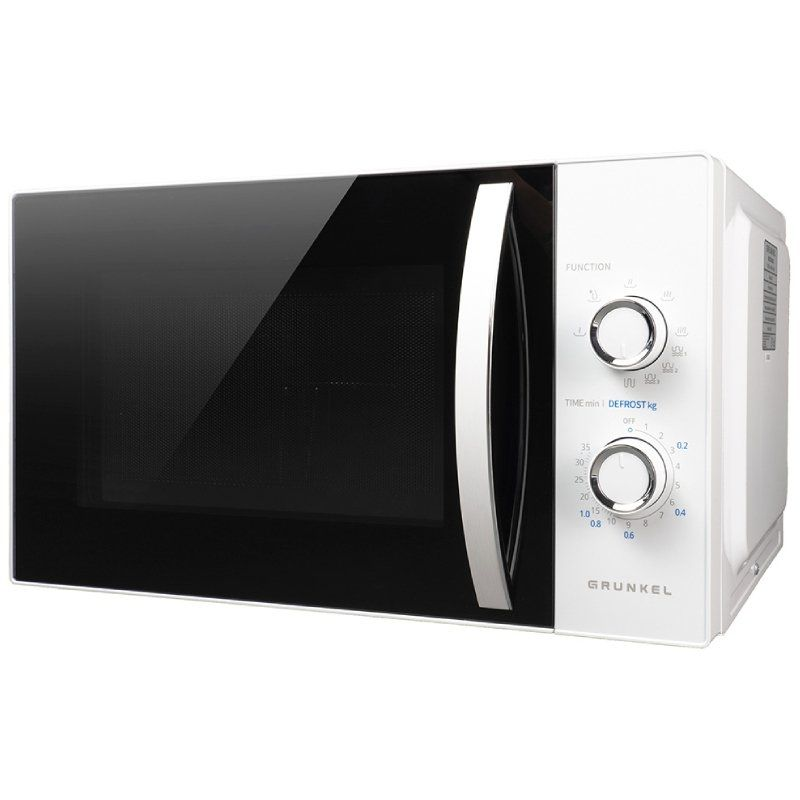 Microondas grunkel mwg-25ma/ 800w/ capacidad 25l/ función grill/ blanco