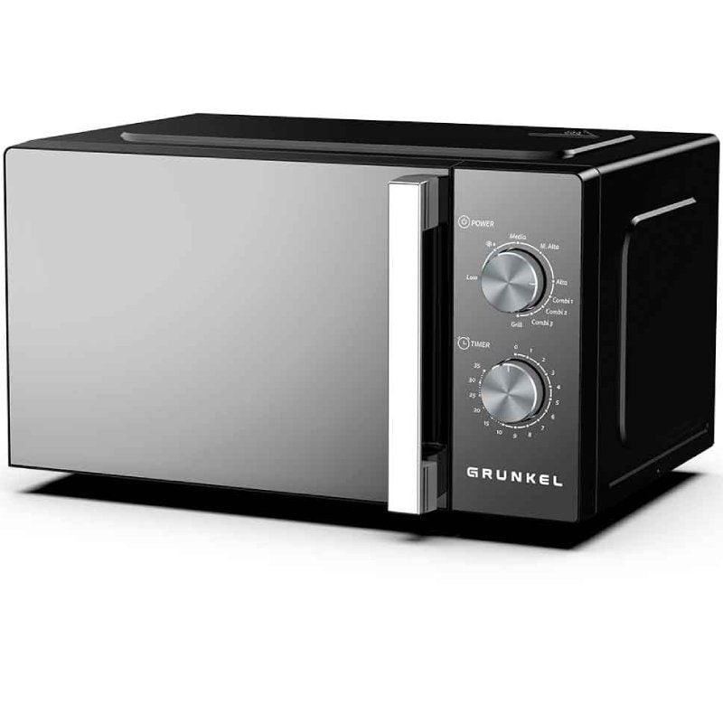 Microondas grunkel mwg-20espejo/ 800w/ capacidad 20l/ función grill/ negro Microondas grunkel mwg-20espejo/ 800w/ capacidad 20l/ función grill/ negro