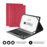 Funda con teclado subblim keytab pro bluetooth para tablets de 10.1'-10.8'/ roja