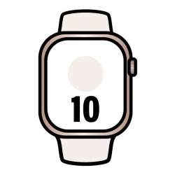 Apple watch series 10/ gps/ cellular/ 42mm/ caja de aluminio oro rosa / correa deportiva rosa rubor m/l