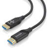 Cable hdmi 2.1 aoc 8k aisens a153-0936/ hdmi macho - hdmi macho/ 25m/ negro