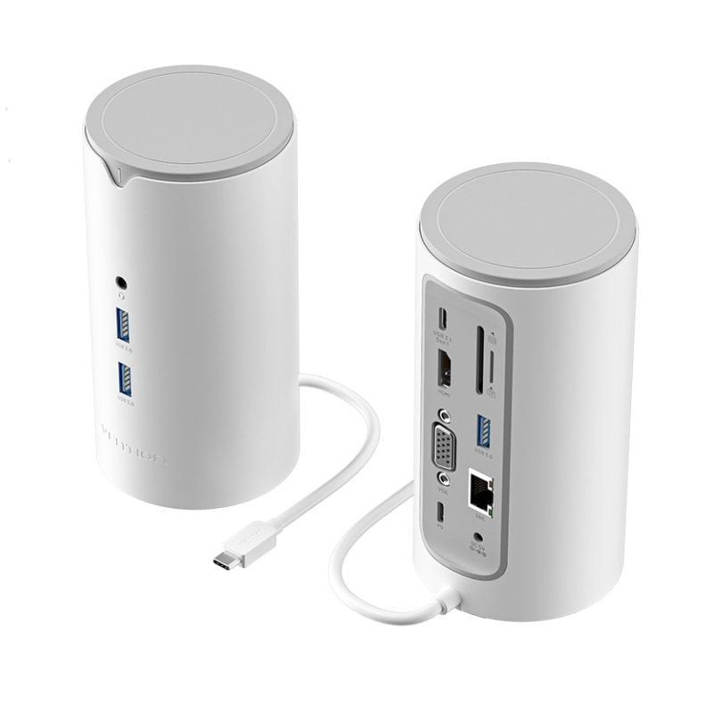 Docking usb tipo-c vention tphwc/ 1xvga/ 1xhdmi/ 3xusb/ 1xusb tipo-c pd/ 1xusb tipo-c/ 1xrj45/ 1xaudio/ 1xlector tarjetas sd/ 