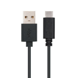 Cable usb 2.0 tipo-c nanocable 10.01.2100/ usb tipo-c macho - usb macho/ 50cm/ negro