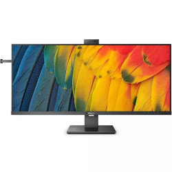Monitor profesional ultraparonámico philips 40b1u5601h 39.53'/ wqhd/ webcam/ multimedia/ regulable en altura/ negro