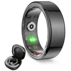 Anillo inteligente ksix saturn talla xs/ ø18.1mm/ notificaciones/ frecuencia cardíaca/ negro