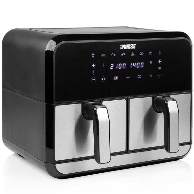 Freidora por aire / sin aceite princess double basket airfryer 182074/ 2400w/ capacidad 8l Freidora por aire / sin aceite princess double basket airfryer 182074/ 2400w/ capacidad 8l