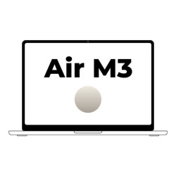 Apple macbook air 15' / m3 8-core cpu/ 8gb/ 512gb ssd/ 10-core gpu/ blanco estrella