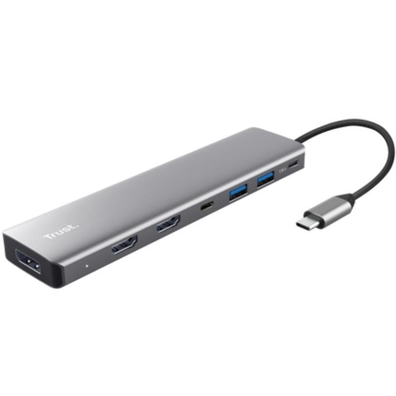 Docking usb tipo-c trust dalyx/ 2xusb/ 2xhdmi/ 1xdisplayport/ 1xusb tipo-c pd/ gris Docking usb tipo-c trust dalyx/ 2xusb/ 2xhdmi/ 1xdisplayport/ 1xusb tipo-c pd/ gris