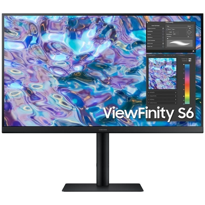 Monitor profesional samsung viewfinity s6 s27b610equ 27'/ qhd/ regulable en altura/ negro