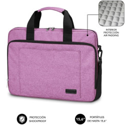Mochila subblim air padding laptop bag para portátiles hasta 15.6'/ rosa