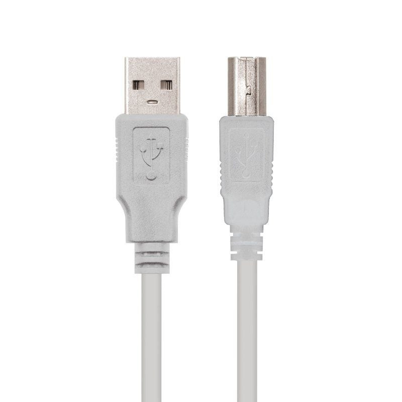 Cable usb 2.0 impresora nanocable 10.01.0102/ usb tipo-b macho - usb macho/ 1m/ beige