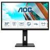 Monitor profesional aoc q32p2 31.5'/ qhd/ multimedia/ negro
