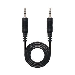 Cable estéreo nanocable 10.24.0105/ jack 3.5 macho - jack 3.5 macho/ 5m/ negro
