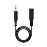 Cable estéreo nanocable 10.24.0205/ jack 3.5 macho - jack 3.5 hembra/ 5m/ negro