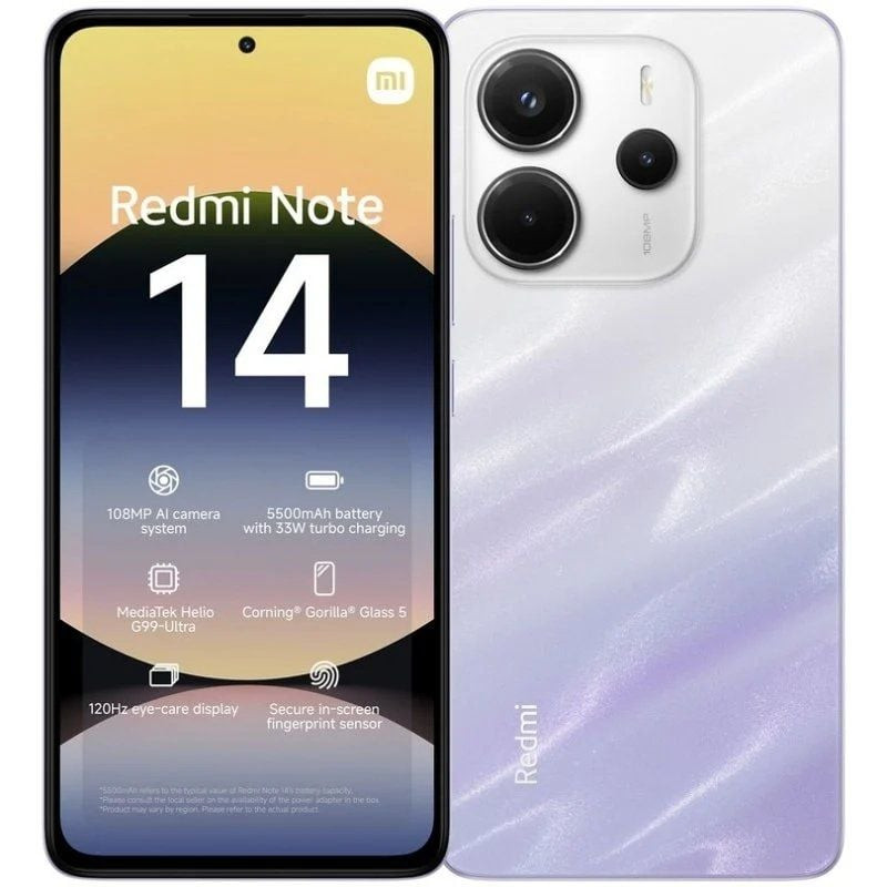 Smartphone xiaomi redmi note 14 8gb/ 256gb/ 6.67'/ purpura