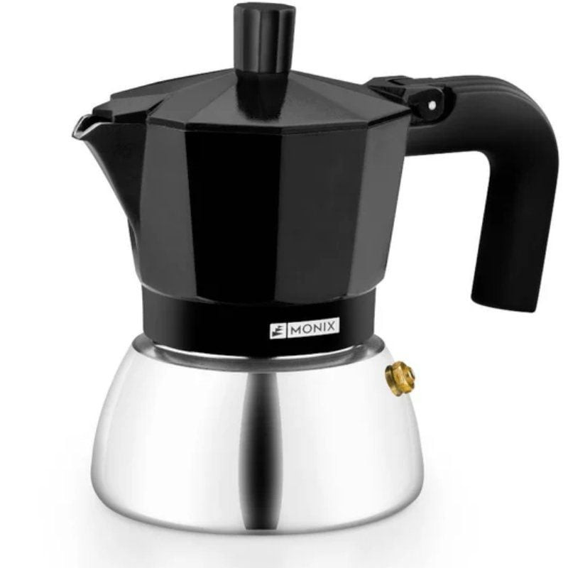 Cafetera italiana monix induction inox m863003/ 3 tazas/ negra Cafetera italiana monix induction inox m863003/ 3 tazas/ negra