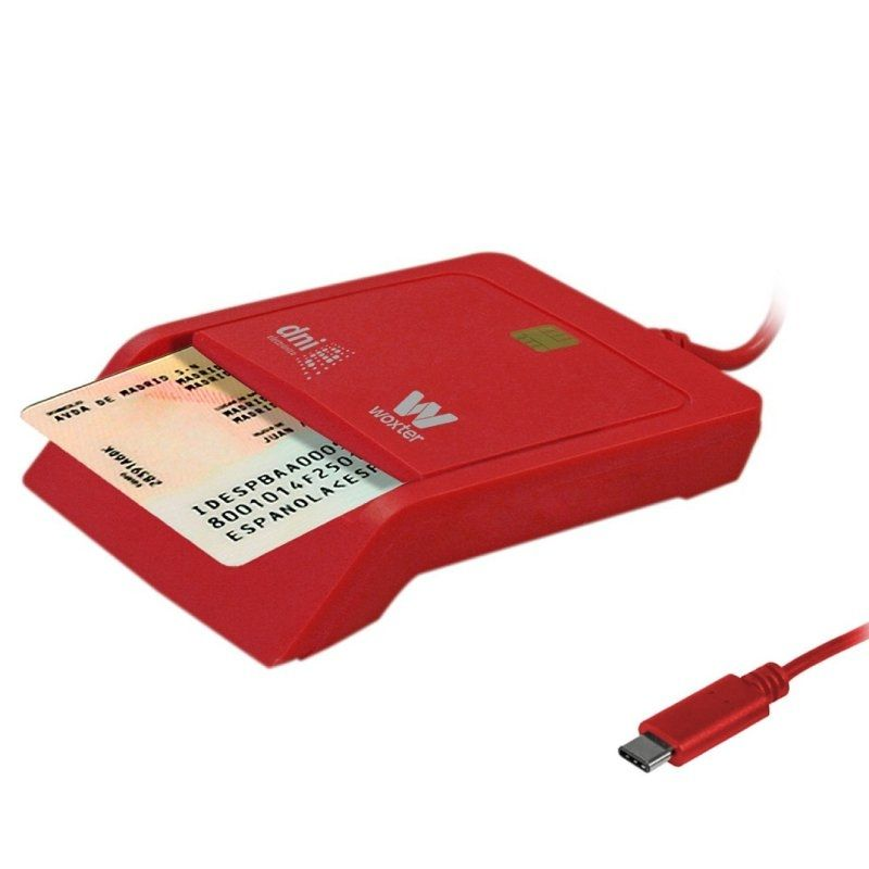 Lector de dni y tarjetas woxter pe26-199/ rojo/ usb 2.0 Lector de dni y tarjetas woxter pe26-199/ rojo/ usb 2.0