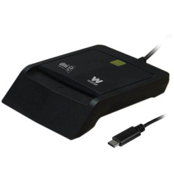 Lector de dni y tarjetas woxter pe26-200/ negro/ usb 2.0