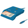 Lector de dni y tarjetas woxter pe26-197/ azul/ usb 2.0