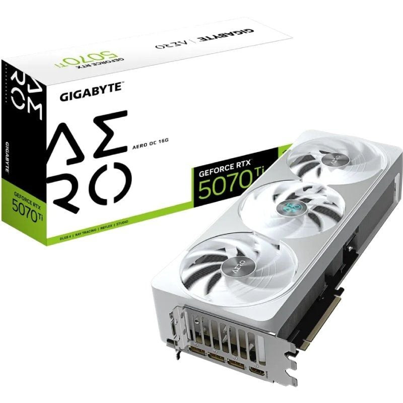 Tarjeta gráfica gigabyte geforce rtx 5070ti aero oc 16g/ 16gb gddr7