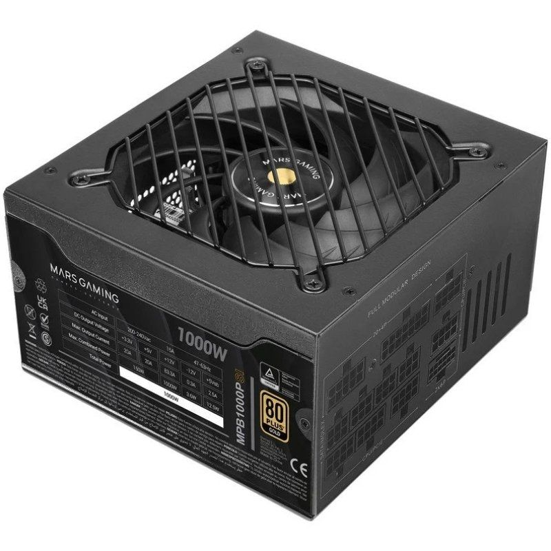 Fuente de alimentación mars gaming mpb1000psi/ 1000w/ ventilador 14cm/ 80 plus gold Fuente de alimentación mars gaming mpb1000psi/ 1000w/ ventilador 14cm/ 80 plus gold