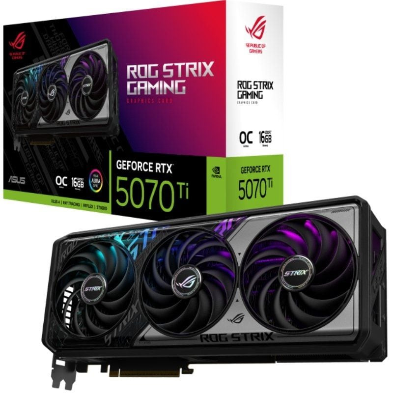 Tarjeta gráfica asus rog strix oc geforce rtx 5070ti/ 16gb gddr7 Tarjeta gráfica asus rog strix oc geforce rtx 5070ti/ 16gb gddr7