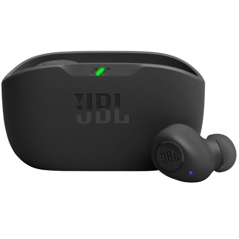 Auriculares bluetooth jbl vibe buds con estuche de carga/ autonomía 8h/ negros Auriculares bluetooth jbl vibe buds con estuche de carga/ autonomía 8h/ negros