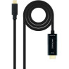 Cable conversor nanocable 10.15.5105/ usb tipo-c macho - hdmi macho/ 5m/ negro
