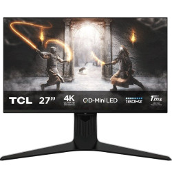 Monitor gaming tcl 27r83u 27'/ 4k/ 1ms/ 160hz/ va/ regulable en altura/ blanco y negro
