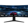 Monitor gaming curvo tcl 34r83q 34'/ wqhd/ 1ms/ 170hz/ va/ regulable en altura/ blanco y negro