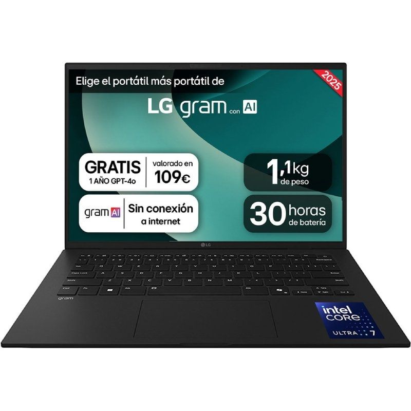 Portátil lg gram 14zd90t-g.ax78b intel core ultra 7-255h/ 16gb/ 1tb ssd/ 14'/ sin sistema operativo Portátil lg gram 14zd90t-g.ax78b intel core ultra 7-255h/ 16gb/ 1tb ssd/ 14'/ sin sistema operativo