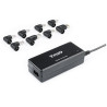 Cargador de portátil tooq tqlc-65bs02at/ 65w/ automático/ 8 conectores/ voltaje 18.5-20v/ 1 usb