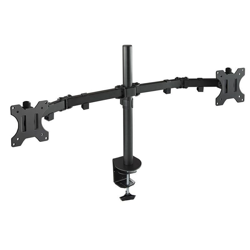 Soporte de mesa para 2 monitores tooq db1232tn-b/ giratorio/ inclinable/ hasta 8kg