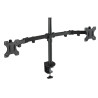 Soporte de mesa para 2 monitores tooq db1232tn-b/ giratorio/ inclinable/ hasta 8kg