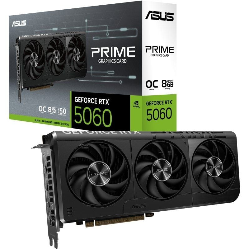 Tarjeta gráfica asus prime geforce rtx 5060 oc edition/ 8gb gddr7 Tarjeta gráfica asus prime geforce rtx 5060 oc edition/ 8gb gddr7