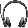 Auriculares inalámbricos poly voyager 4320-m para microsoft teams + adaptador bt700 + base de carga/ con micrófono/ bluetooth/ 