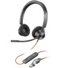 Auriculares poly blackwire 3320 para microsoft teams usb-c + adaptador usb-c/a/ con micrófono/ usb tipo-c/ negros