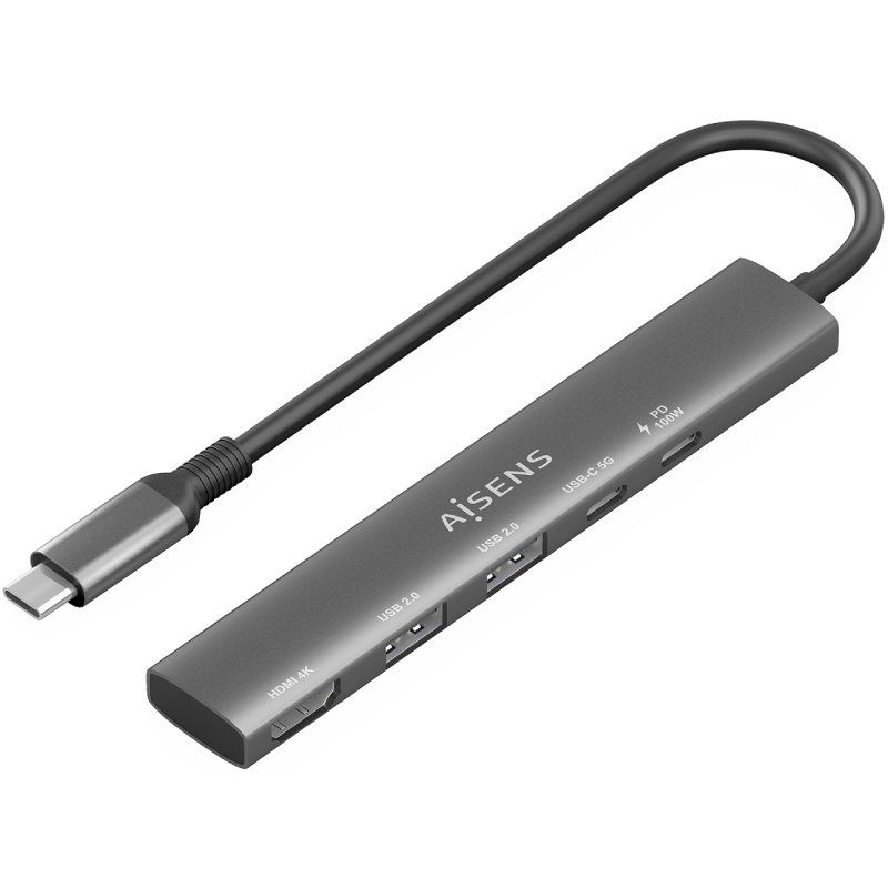 Docking usb tipo-c aisens asuc-5p022-gr/ 1xhdmi/ 2xusb/ 1xusb tipo-c/ 1xusb tipo-c pd/ gris Docking usb tipo-c aisens asuc-5p022-gr/ 1xhdmi/ 2xusb/ 1xusb tipo-c/ 1xusb tipo-c pd/ gris