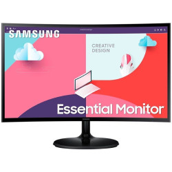 Monitor profesional curvo samsung essential monitor s3 s24c360eau/ 24'/ full hd/ negro