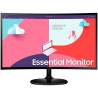 Monitor profesional curvo samsung essential monitor s3 s36c s27c360eau/ 27'/ full hd/ negro