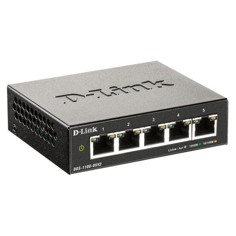 Switch d-link dgs-1100-05v2 5 puertos/ rj-45 10/100/1000 Switch d-link dgs-1100-05v2 5 puertos/ rj-45 10/100/1000