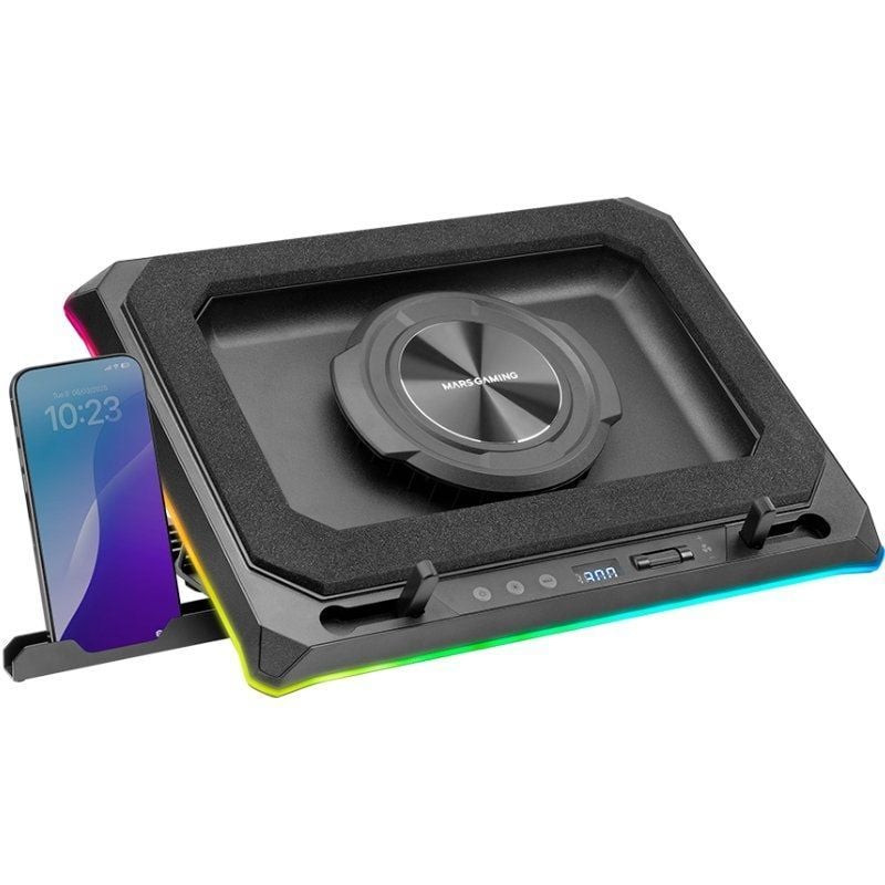 Soporte refrigerante mars gaming mnbc-ultra para portátiles hasta 18'/ iluminación led Soporte refrigerante mars gaming mnbc-ultra para portátiles hasta 18'/ iluminación led