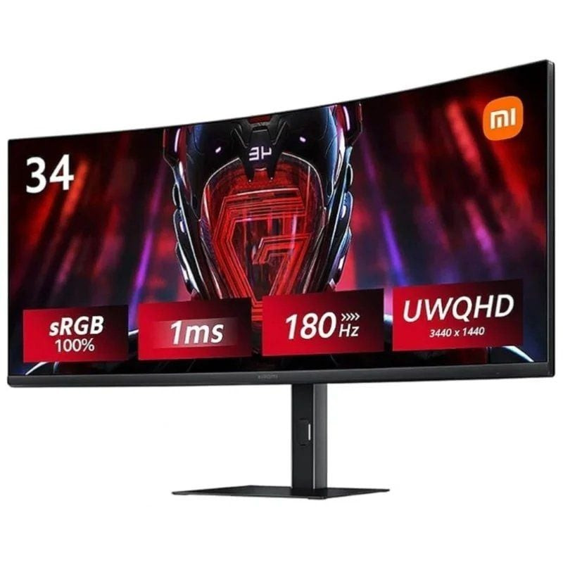 Monitor gaming curvo xiaomi curved gaming monitor g34wqi 34'/ wqhd/ 1ms/ 180hz/ negro Monitor gaming curvo xiaomi curved gaming monitor g34wqi 34'/ wqhd/ 1ms/ 180hz/ negro