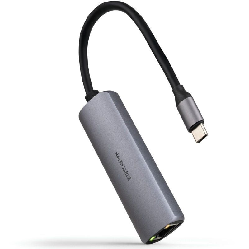 Hub usb tipo-c 3.1 nanocable 10.16.4603/ 1xusb tipo-c pd/ 1xrj45/ gris